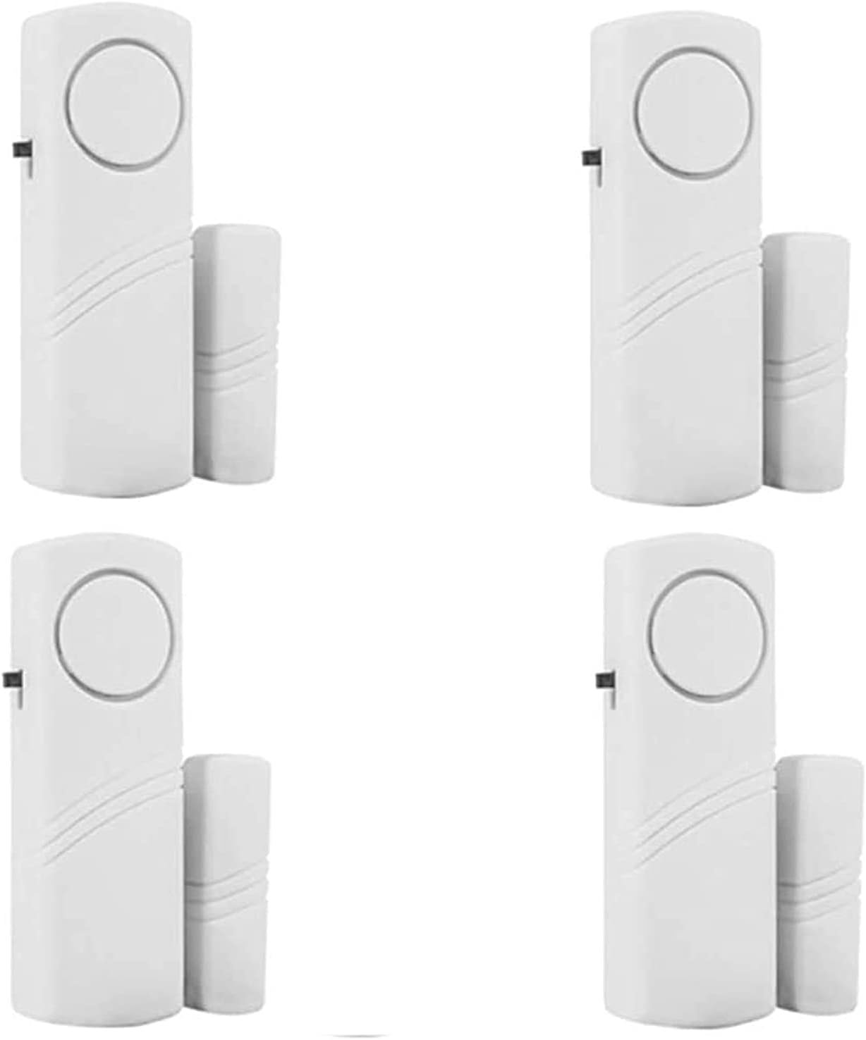 4 Pack Door Window Alarm, Magnetic Burglar Alert Sensor, Loud Door Alarms for Kids Safety, DIY for Home Security, Office Protection,Shopping Store AAA Battery