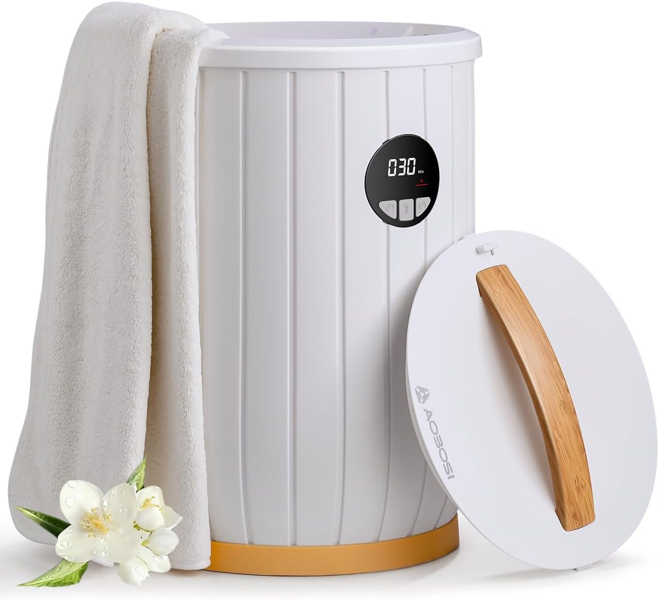 AAOBOSI Large Towel Warmers for Bathroom with Digital Display,20L 4 Timer& Auto Shut Off，Fast Warming, Blankets & Robes, Portable Electric Warmer for Bathroom,SPA，PJ’s and More