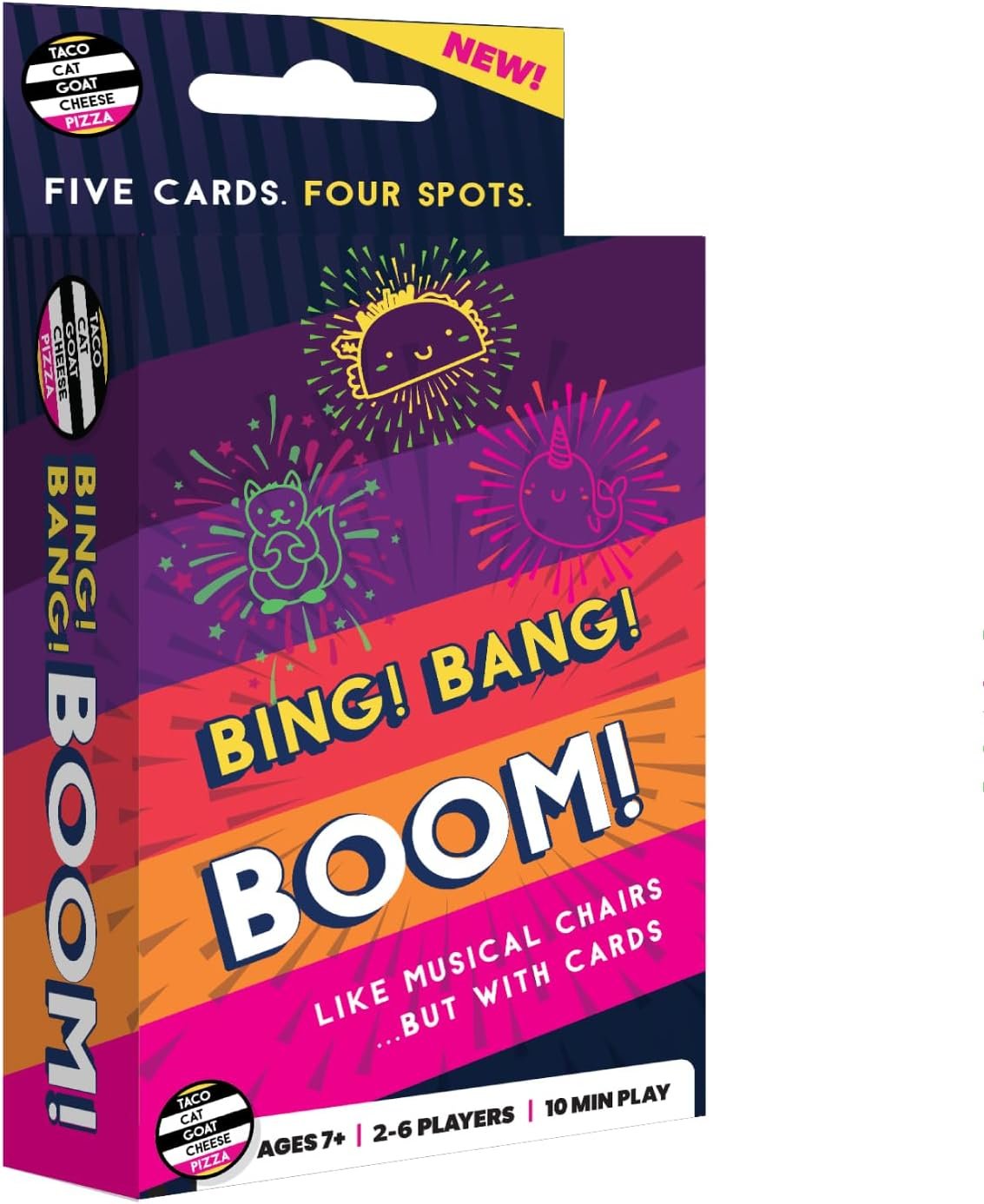 Bing Bang Boom Hilariously Fun Card Game for Family Game Night by Taco Cat Goat Cheese Pizza | Easy to Learn and Play with Fast 10 Minute Rounds | Fun for Kids, Teens, and Adults | 2 – 6 Players